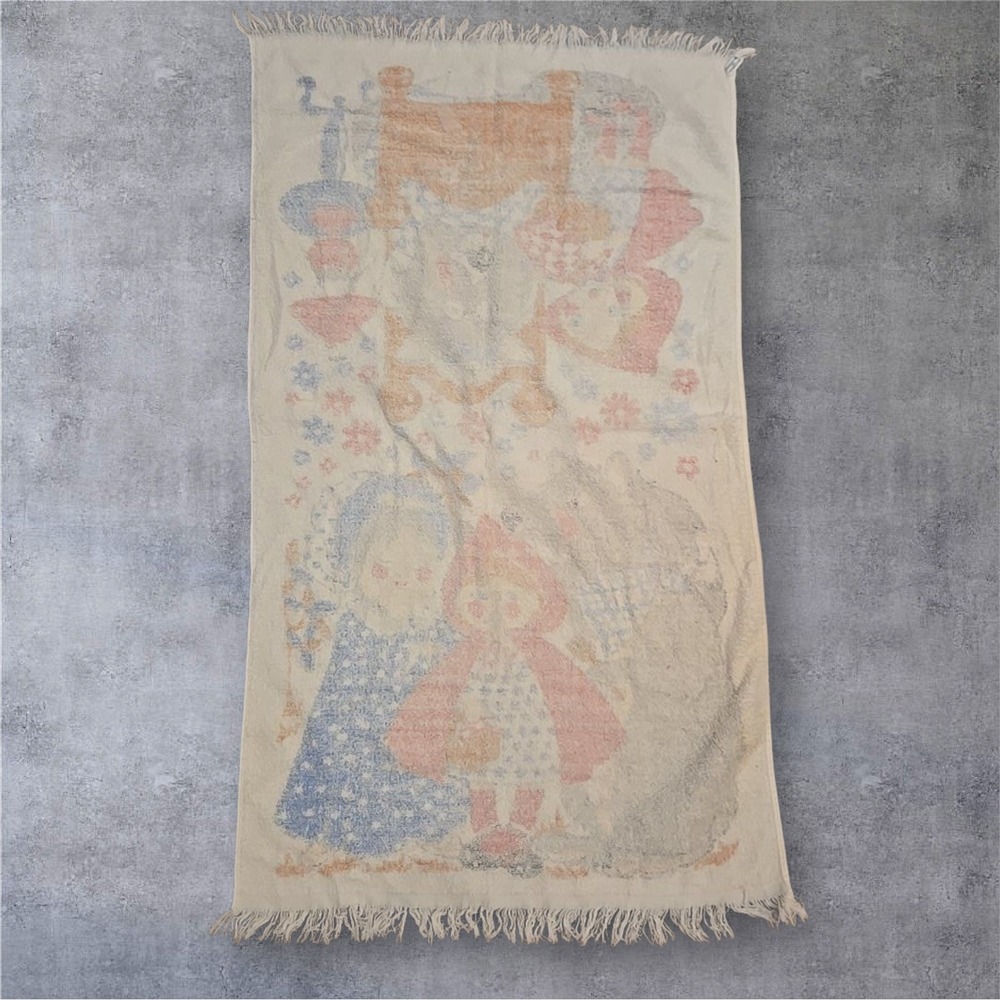 VTG 70s Cannon Red Riding Hood Cotton Bath Towel 22x36" USA‎ Decorator Storybook - Picture 2 of 4